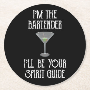 Jag är Bartender-enheten jag blir din andliga gui Underlägg Papper Rund
