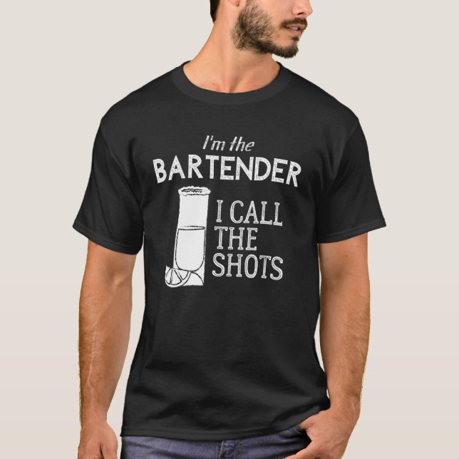 Jag är Bartender-enheten jag kallar Shots T Shirt (Framsida)