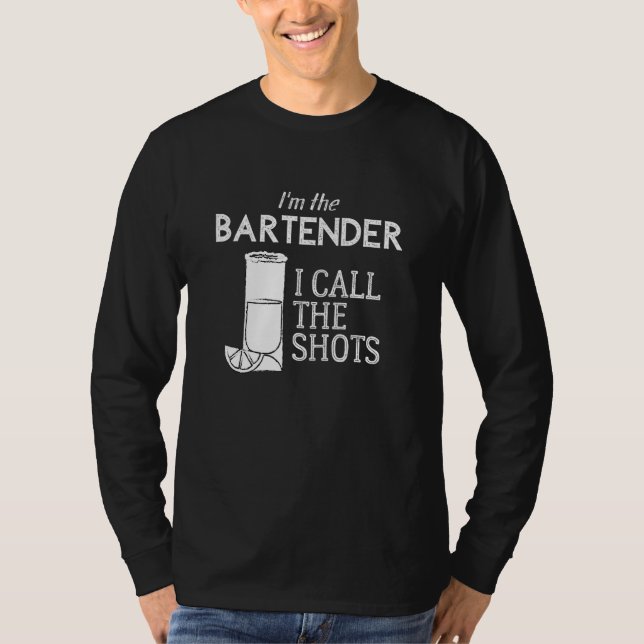 Jag är Bartender-enheten jag kallar Shots T Shirt (Framsida)