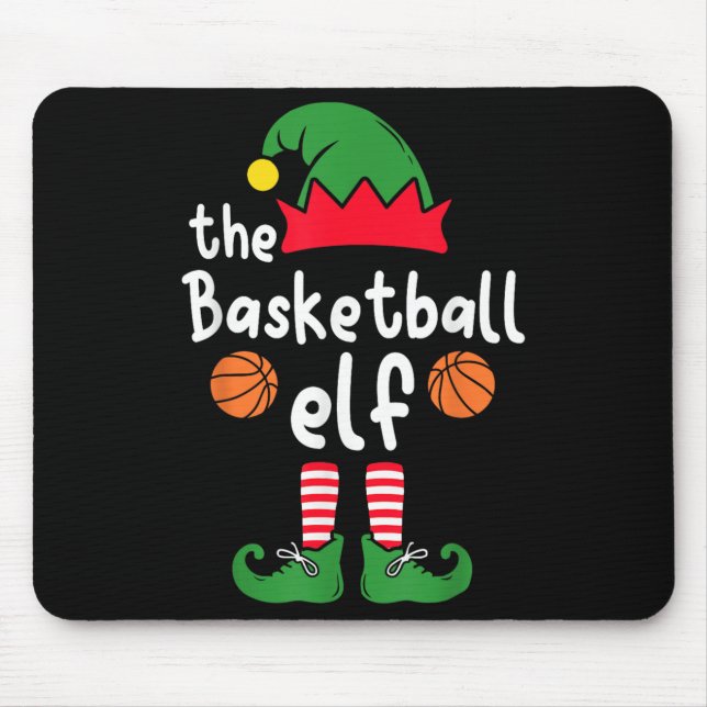 Jag är Basketball Elf-julfamiljen Matching P Musmatta (Framsidan)