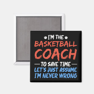 Jag är Basketballtränaren till Spara Time Coola Pl Magnet