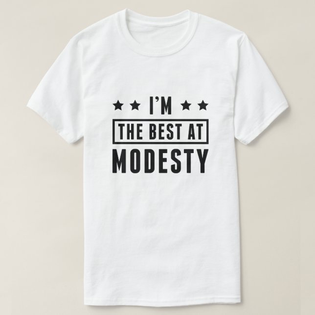 Jag är bäst på modesty t shirt (Design framsida)