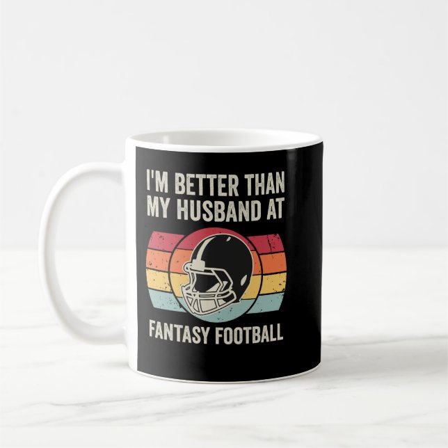 Jag är bättre än Make på Fantasy Football Kaffemugg (Vänster)
