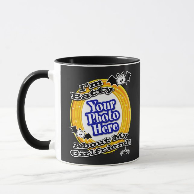 Jag är batty om min flickvän Photo Black Mugg (Vänster)