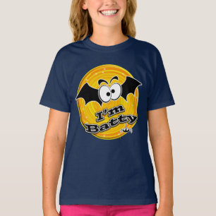Jag är Batty Orange och Gult Swirl T Shirt