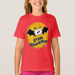 Jag är Batty Orange och Gult Swirl T Shirt