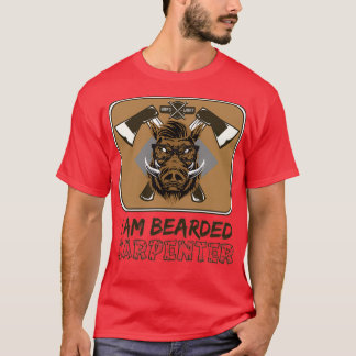 JAG ÄR BEARBETAD MED KARPENTER Bearded Boar Carpen T Shirt