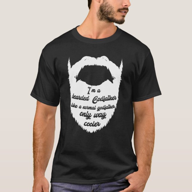 Jag är Bearded Godfather Normal Godfather Goddad G T Shirt (Framsida)