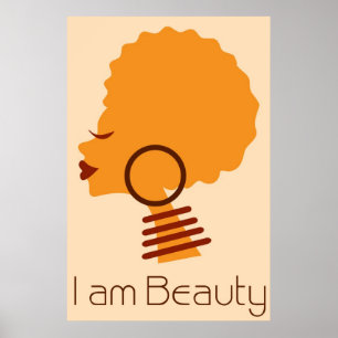 Jag är Beauty Natural Hair Poster