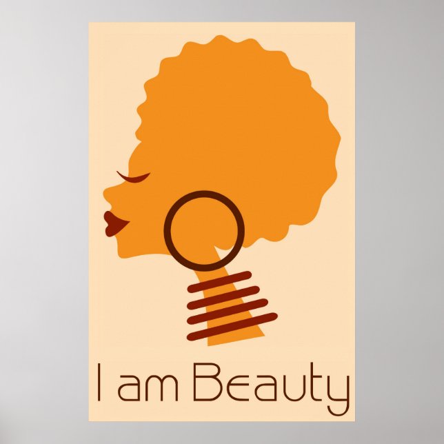 Jag är Beauty Natural Hair Poster (Framsidan)