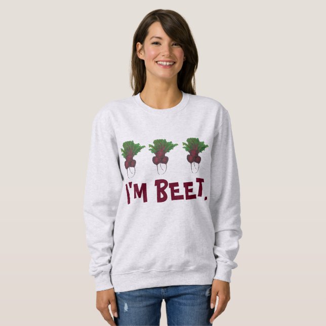 Jag är Beet (Beat) Red Beet Vegetable Vegan Tee (Hel framsida)