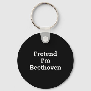 Jag är Beethoven Costume Funny Music Hallowee Nyckelring