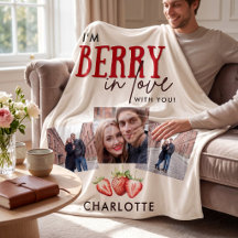 Jag är Berry Förälskad Par Fotos Flanellfilt