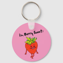 Jag är Berry Sweet! - Funny Fruit Pun Nyckelring
