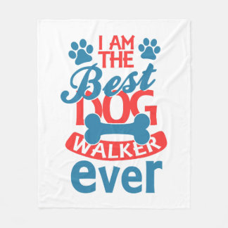 Jag är "Best Dog Walker" nånsin sommar Fleecefilt