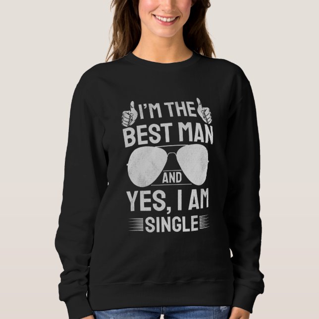 Jag är Best Man Bröllop Trolovade   Brud Bachelor  T Shirt (Framsida)