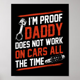 Jag är bevis på pappa Kids Mechanic Baby Mechanic Poster