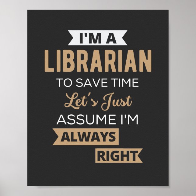 Jag är bibliotekarie poster (Framsidan)