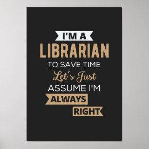 Jag är bibliotekarie poster