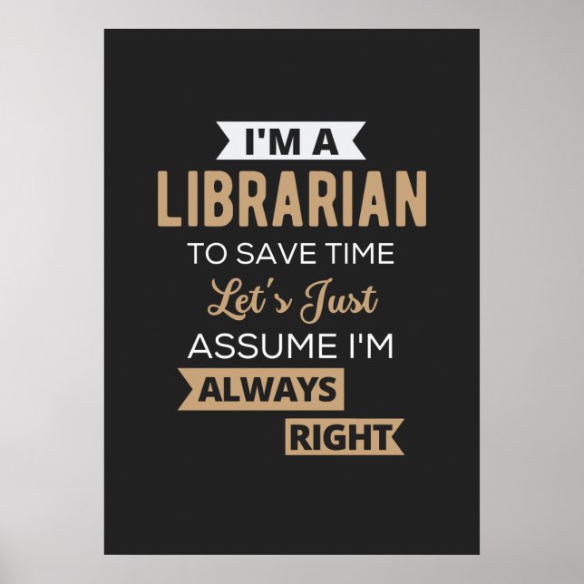Jag är bibliotekarie poster (Framsidan)