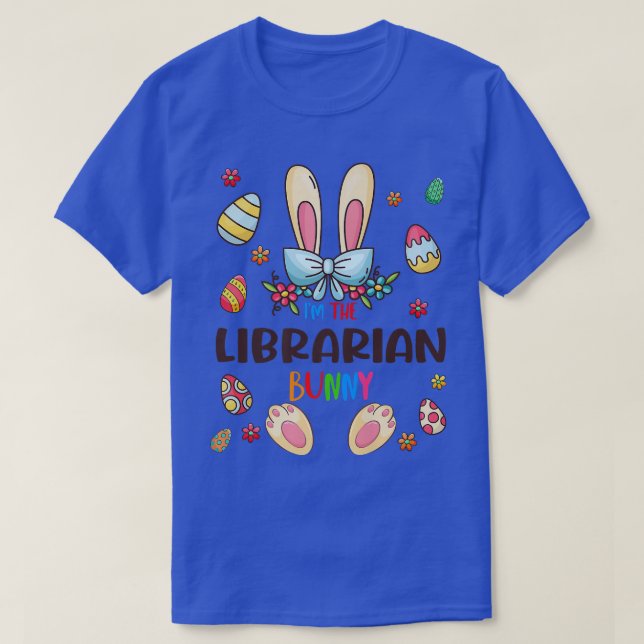 Jag är bibliotekarstugan Påsk Dag Matching Familj T Shirt (Design framsida)