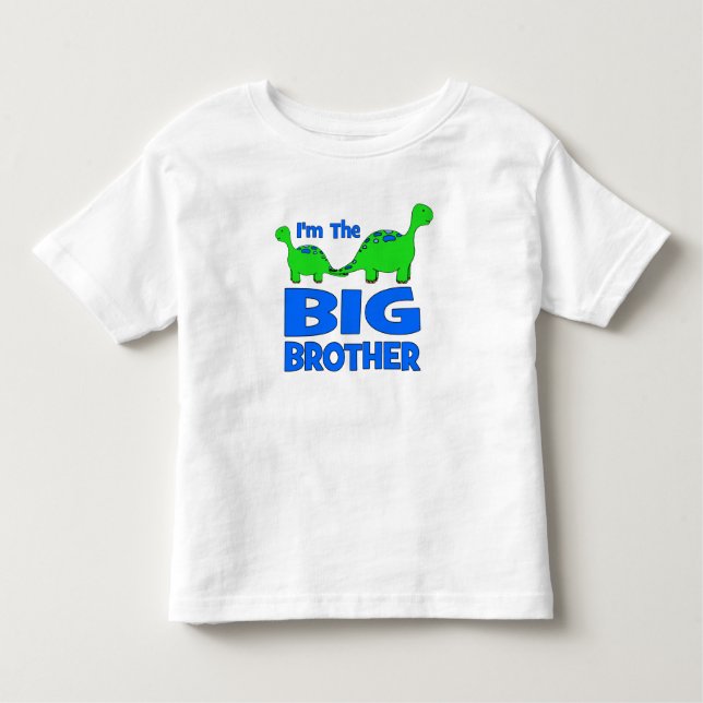 Jag är BIG Brother! Anpassningsbar Dinosaur-design T Shirt (Framsida)