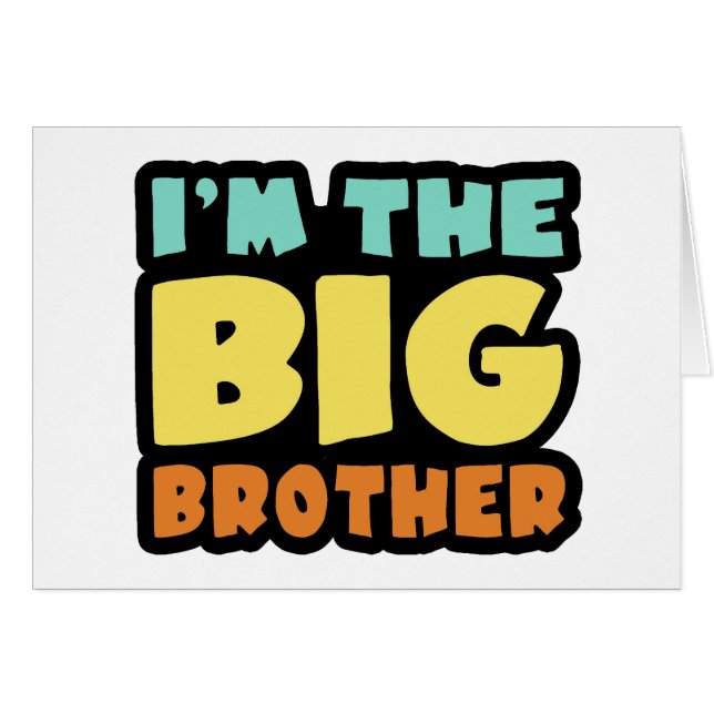 Jag är Big Brother Hälsningskort (Framsidan Horizontal)