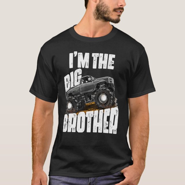 Jag är Big Brother Monster Lastbil T Shirt (Framsida)