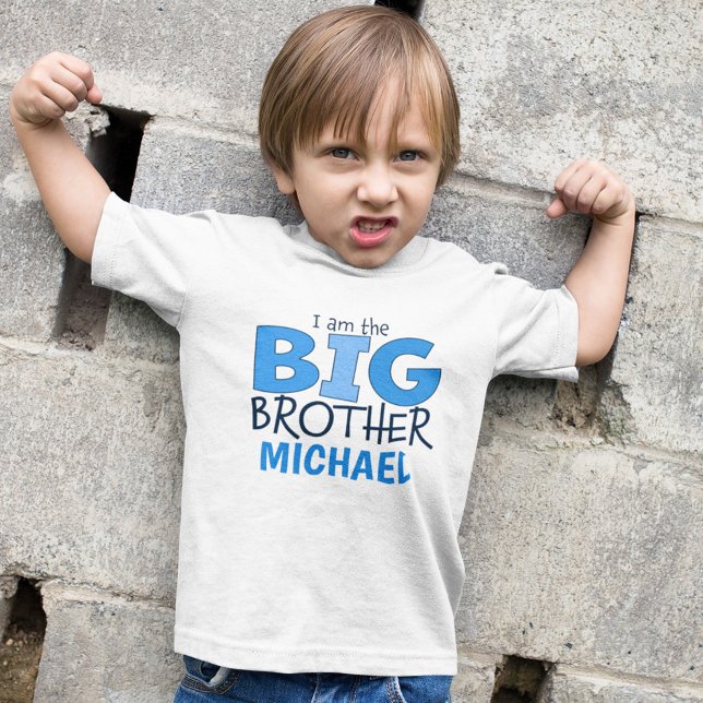 Jag är Big Brother Personlig Blue Child T Shirt (Skapare uppladdad)