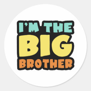 Jag är Big Brother Runt Klistermärke
