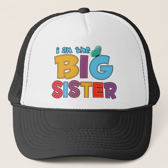 Jag är Big Sister Butterfly Truckerkeps (Framsida)