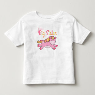 Jag är Big Sister - Cute Rosa Pony Tee