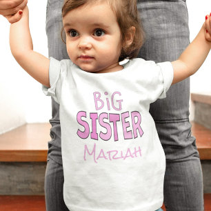 Jag är Big Sister Rosa Cute Modern-Trendiget T Shirt