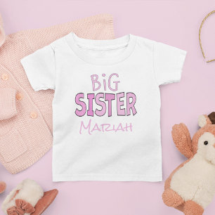 Jag är Big Sister Rosa Whimsical Modern Cute T Shirt