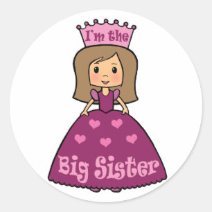 Jag är Big Sister Runt Klistermärke