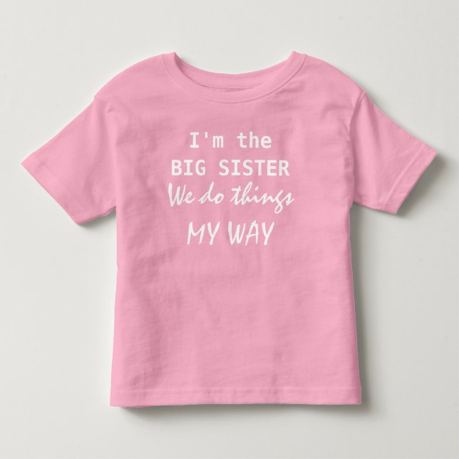 Jag är Big Sister Småbarn T-shirt (Framsida)