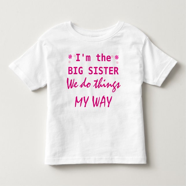 Jag är Big Sister Småbarn T-shirt (Framsida)