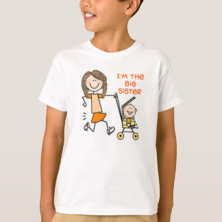 Jag är Big Sister Stick figurer T-shirt