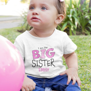 Jag är Big Sister Whimsical Cute Modern T Shirt
