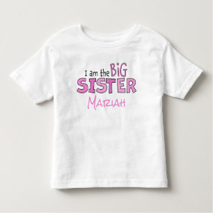 Jag är Big Sister Whimsical Rosa Cute Modern T Shirt