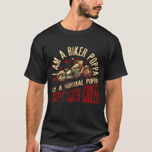 Jag är Biker Poppa print Funny Gift för Coola T Shirt