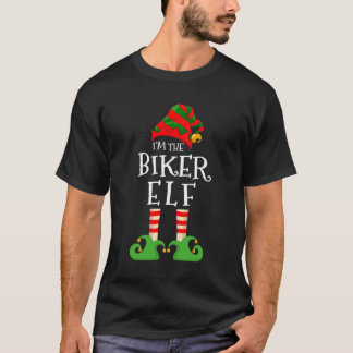Jag är Bikerna Elf Funny Matching jul Pajama T Shirt