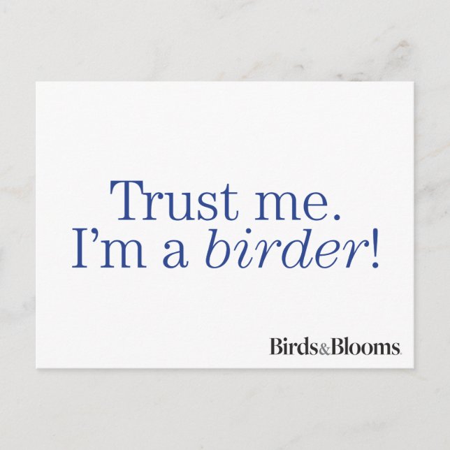 Jag är Birder Vykort (Framsida)