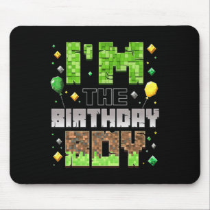 Jag är Birthday Boy Party Gamer Pixel Boy Kid Bir Musmatta