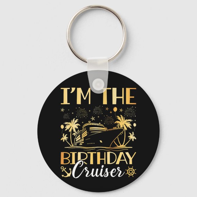 Jag är Birthday Cruiser Semester Cirkel Nyckelring (Framsida)