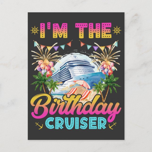 Jag är Birthday Cruiser Semester Vykort (Framsida)
