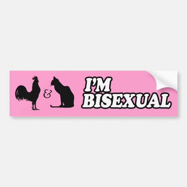 JAG ÄR BISEXUELL -.png Bildekal (Framsidan)