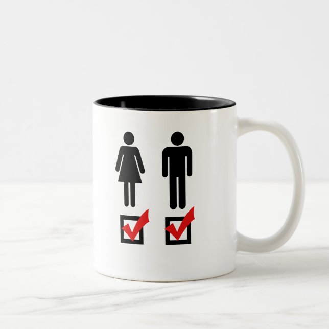 Jag är bisexuell Två-Tonad mugg (Höger)