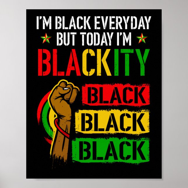 Jag är Black African Black Power Poster (Framsidan)