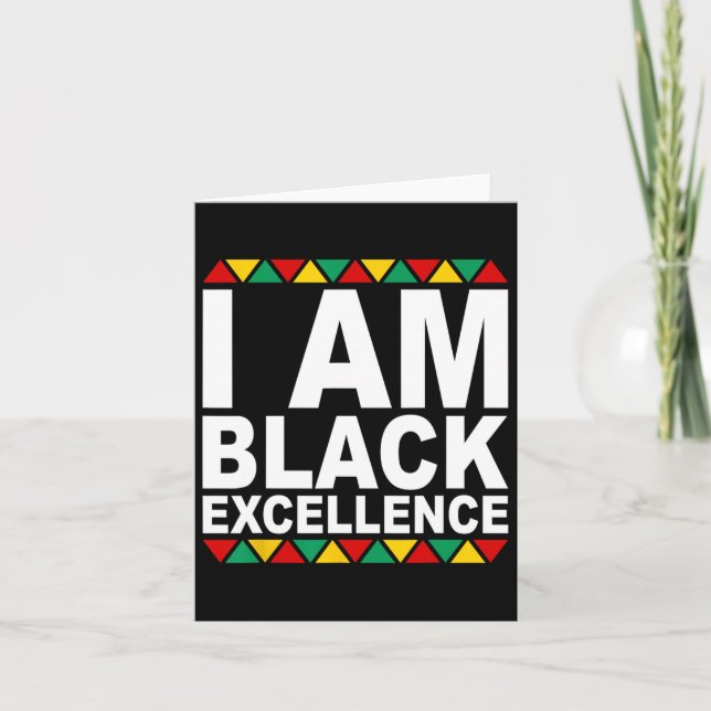 Jag är Black Excellence Black History Month Melani Kort (Framsida)
